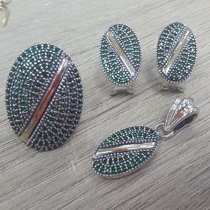 Ring, earrings and pendant set